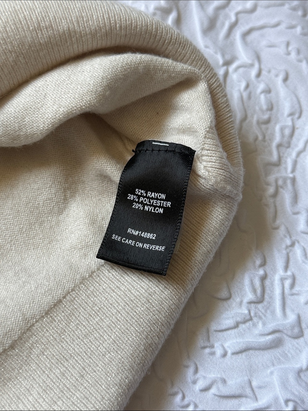 torrid Cream Short-Sleeve Turtleneck Sweater - Picture 6 of 8
